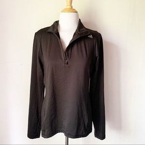 Reebok 3/4 Black Zip Up Long Sleeve